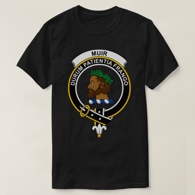T-shirt Clan écossais de Muir Crest Tartan (Design devant)