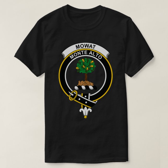 T-shirt Clan écossais de Tartan de Mowat Crest (Design devant)