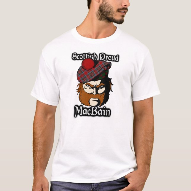 T-shirt Clan écossais fier MacBain Tartan (Devant)