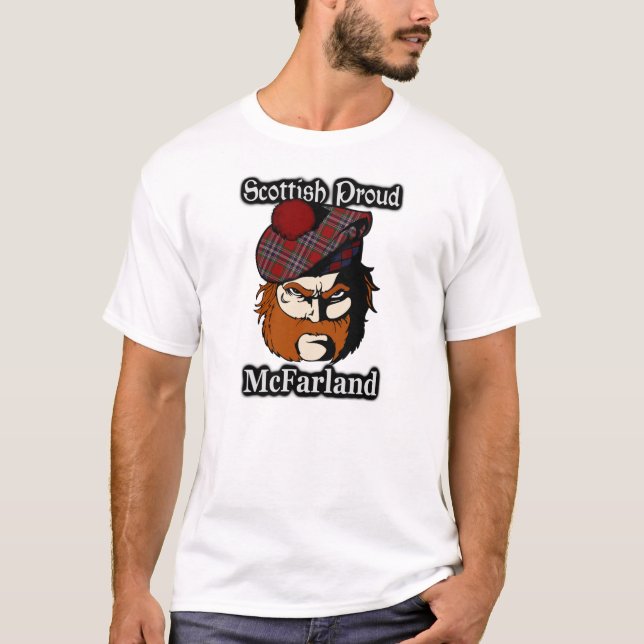 T-shirt Clan écossais fier McFarland Tartan (Devant)