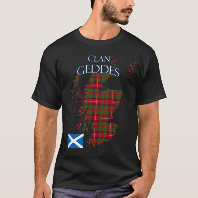 T-shirt Clan écossais Geddes Tartan Écosse (Devant)