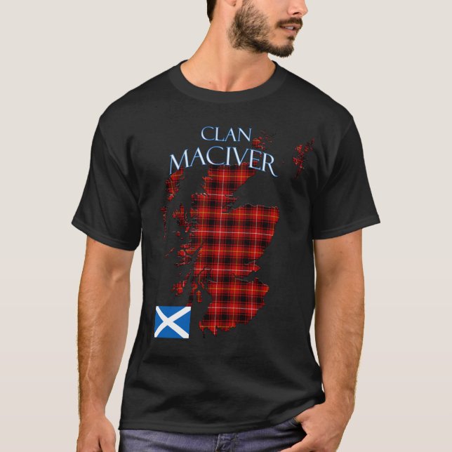 T-shirt Clan écossais MacIver Tartan Écosse (Devant)