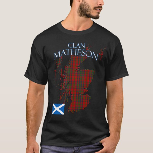 T-shirt Clan écossais Matheson Tartan Écosse (Devant)