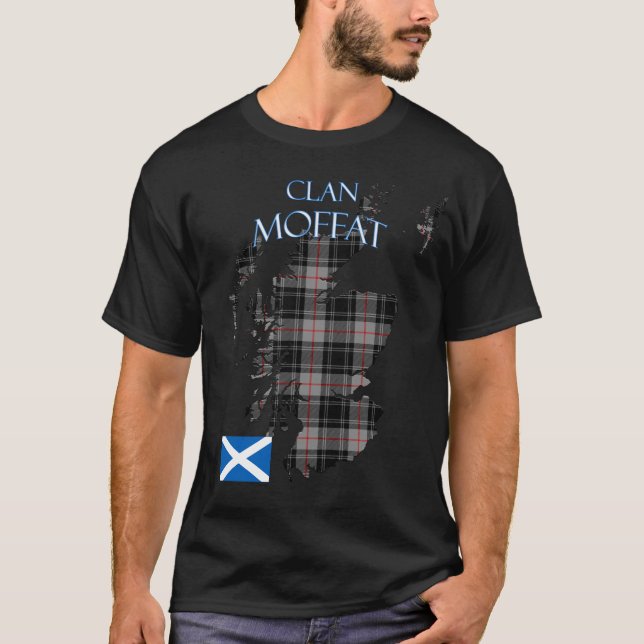 T-shirt Clan écossais Moffat Tartan Écosse (Devant)