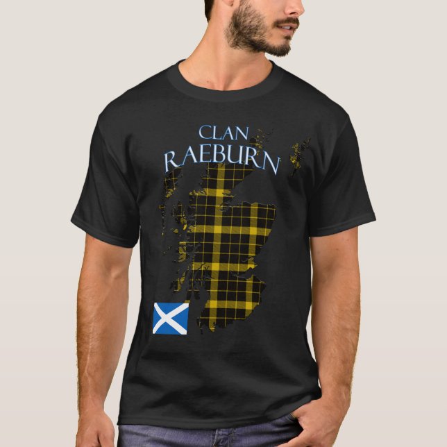 T-shirt Clan écossais Raeburn Tartan Écosse (Devant)