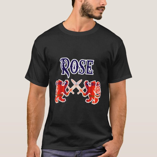 T-shirt Clan écossais rose Kilt Lion Nom de famille Tan (Devant)