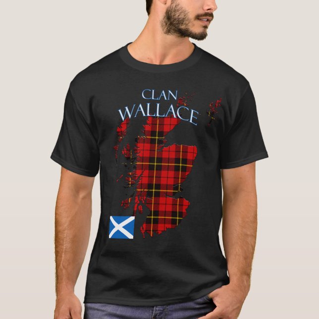 T-shirt Clan écossais Wallace Tartan Écosse (Devant)