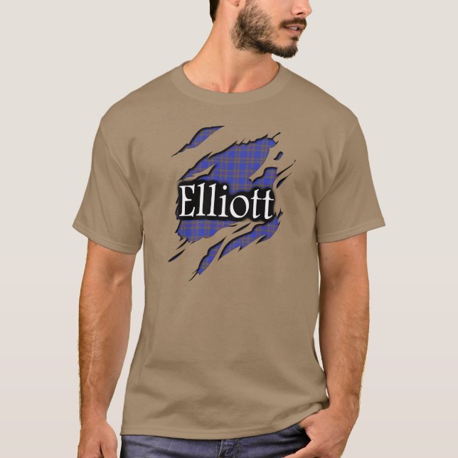 T-shirt Clan Elliott Tartan Spirit Shirt (Devant)