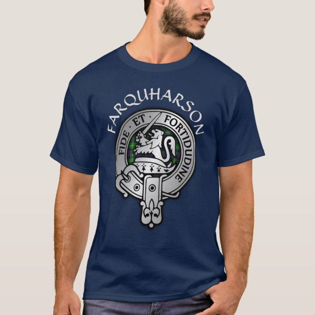 T-shirt Clan Farquharson Crest & Tartan (Devant)