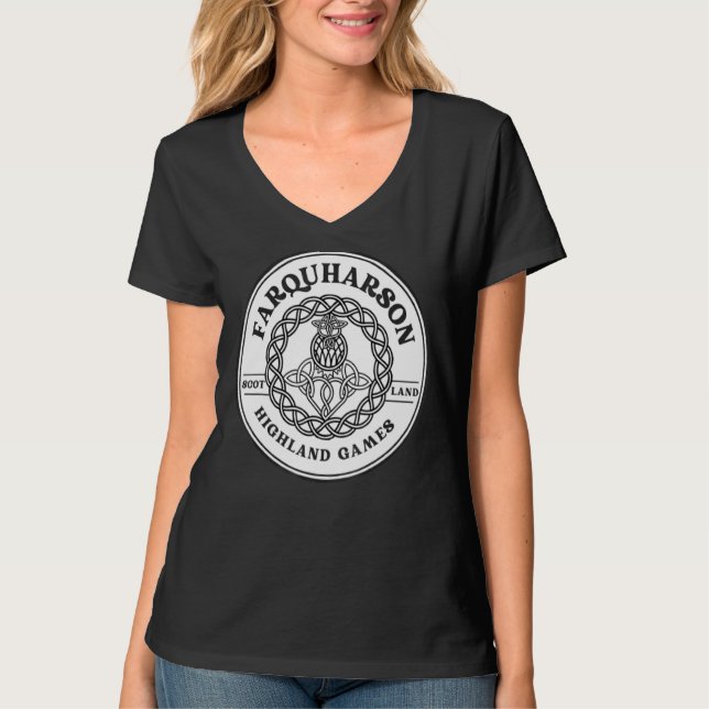 T-shirt Clan Farquharson Scottish Thistle Highland Games (Devant)