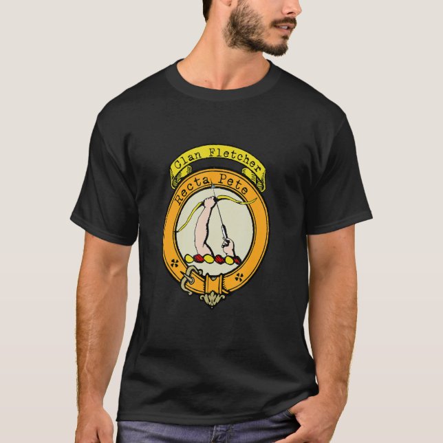 T-shirt Clan Fletcher Scottish Crest (Devant)