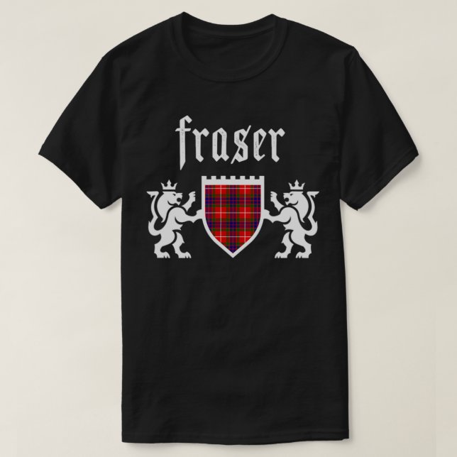 T-shirt Clan Fraser Tartan Scottish Plaid Fraser Family (Design devant)