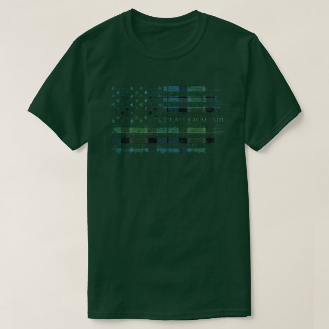T-shirt Clan Graham de Menteith Scottish tartan drapeau am (Design devant)