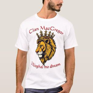 T-shirt Clan Gregor MacGregor Tête de lion avec conception