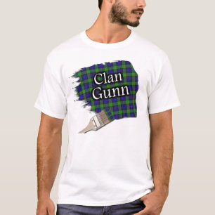 T-shirt Clan Gunn Scottish Tartan Paint Shirt