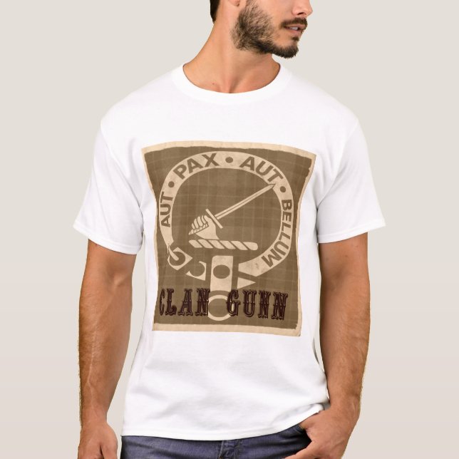 T-shirt Clan Gunn Sepia (Devant)
