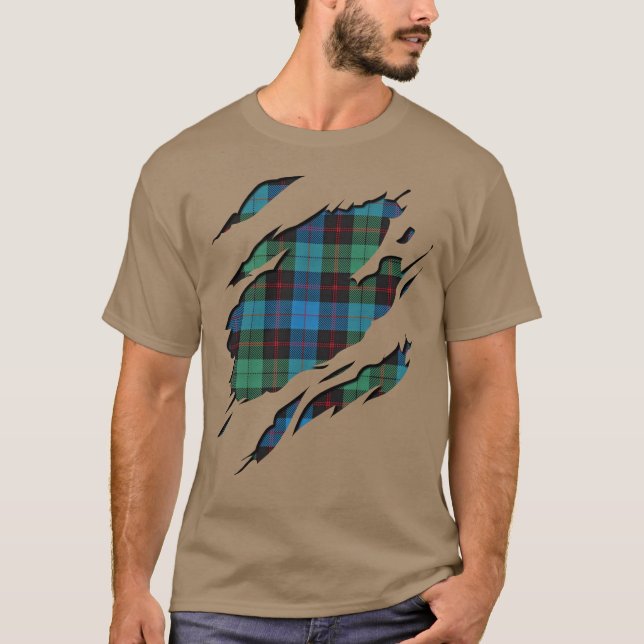 T-shirt Clan Guthrie Tartan Effets Plaid (Devant)