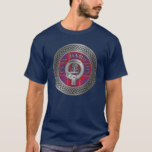 T-shirt Clan Hamilton Crest & Tartan Knot