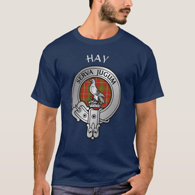 T-shirt Clan Hay Crest & Tartan (Devant)
