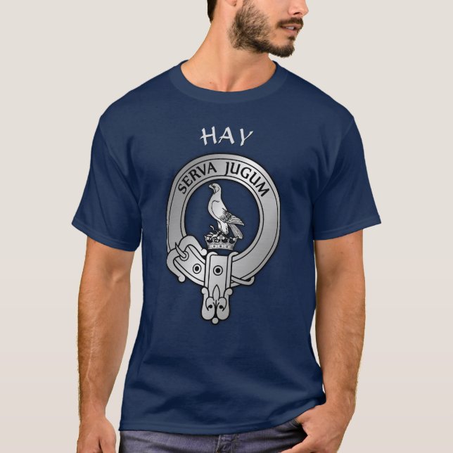 T-shirt Clan Hay Crest & Tartan (Devant)