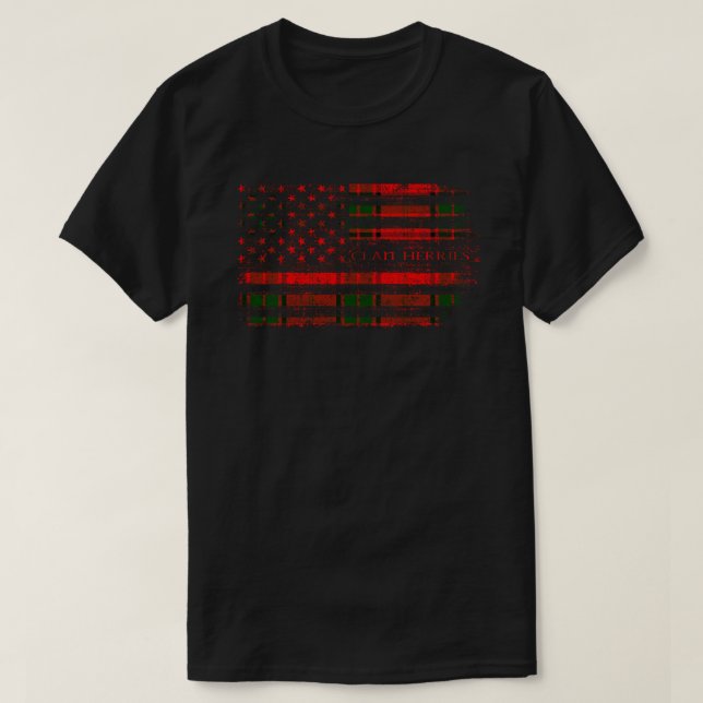 T-shirt Clan Herries drapeau écossais écossais écossais éc (Design devant)