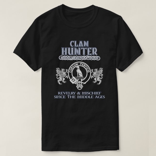 T-shirt Clan Hunter crest Scottish clans nom de famille éc (Design devant)