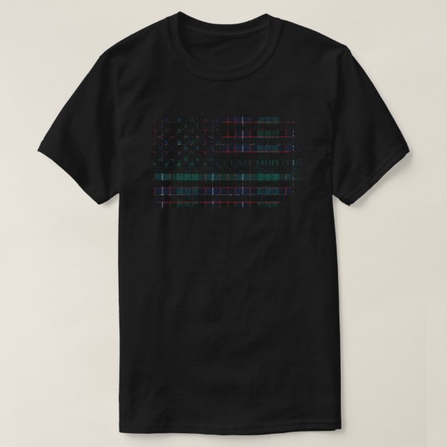 T-shirt Clan Hunter de Peebleshire drapeau écossais écossa (Design devant)