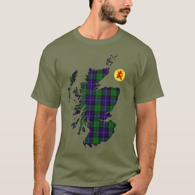 T-shirt Clan Hunter [EDIT] Carte Tartan (Devant)