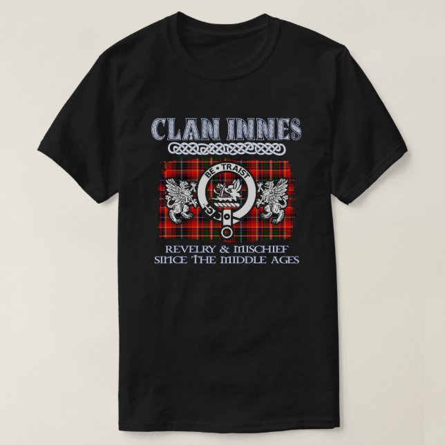 T-shirt Clan Innes crête écossaise clans nom de famille éc (Design devant)