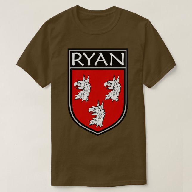 T-shirt Clan irlandais Crest Ryan (Design devant)