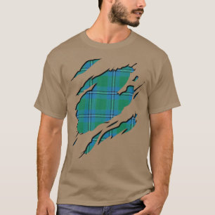 T-shirt Clan Irvine Irwin Tartan Effets Plaid