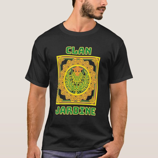 T-shirt Clan Jardine Scottish Celtic Thistle (Devant)