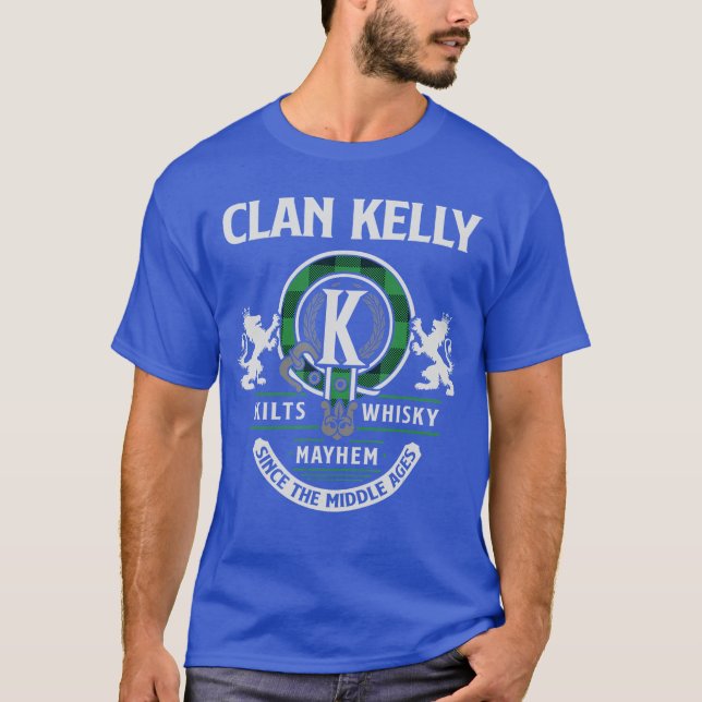 T-shirt Clan Kelly Scottish Surname Family Highland Games  (Devant)
