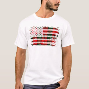 T-shirt Clan Kerr Surnom American Flag Scottish Tartan