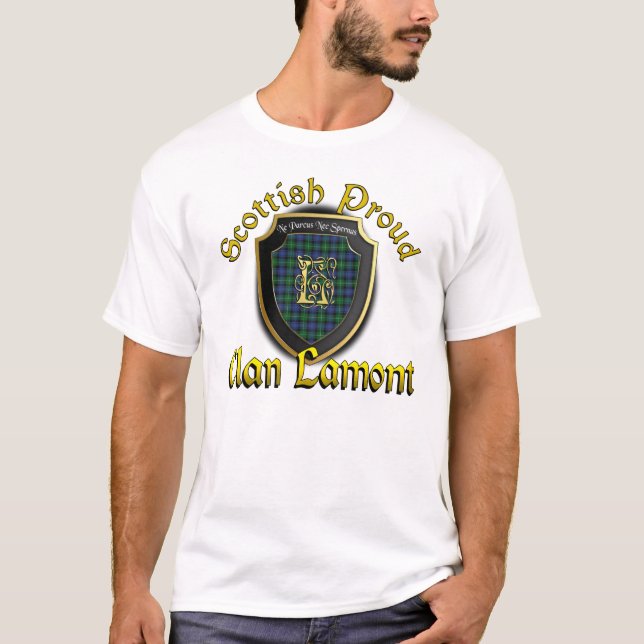 T-shirt Clan Lamont Chemises écossaises Fier (Devant)