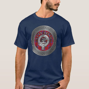 T-shirt Clan Leslie Crest & Tartan Knot