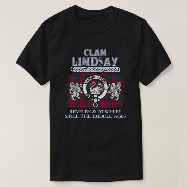 T-shirt Clan Lindsay crête écossaise clans écossais nom de (Design devant)