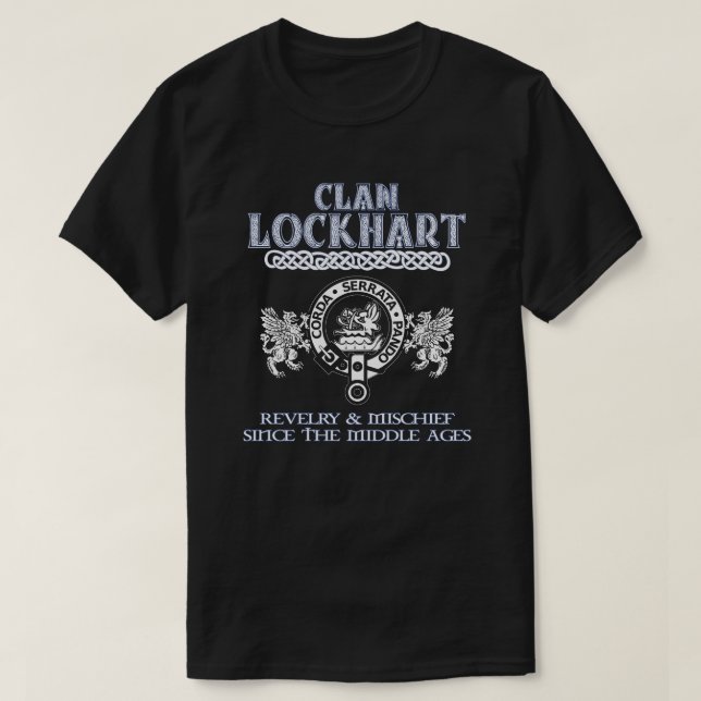 T-shirt Clan Lockhart crest Scottish clans Scottish surnam (Design devant)