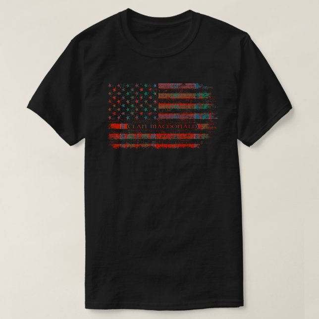 T-shirt Clan MacDonell du drapeau écossais écossais de Kep (Design devant)