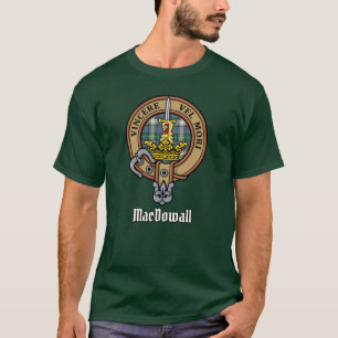 T-shirt Clan MacDowall Crest sur Tartan