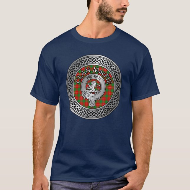 T-shirt Clan MacFie Crest & Tartan Knot (Devant)