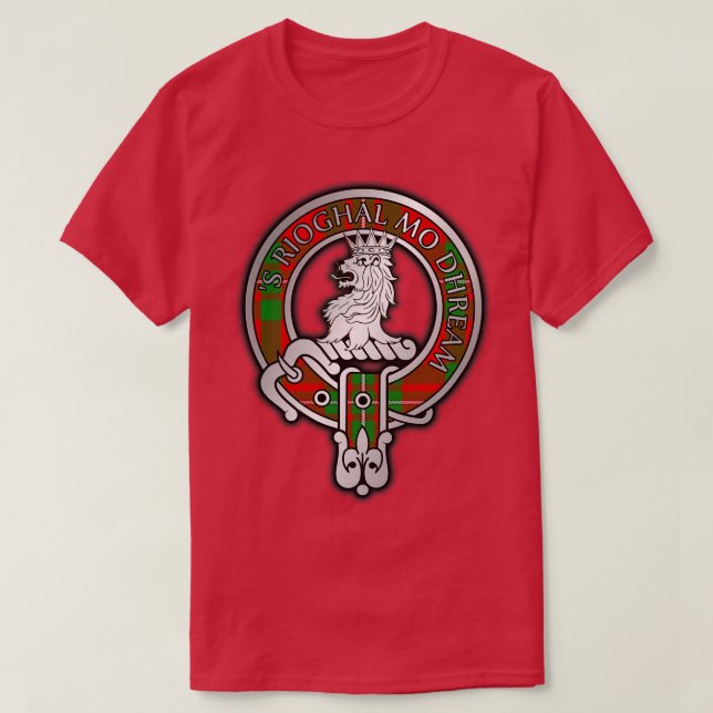 T-shirt Clan MacGregor Crest Tartan 4 (Design devant)