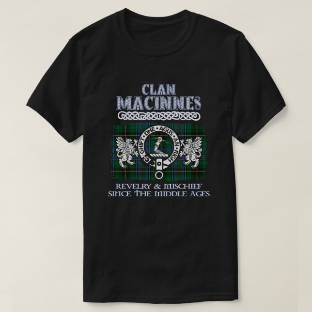 T-shirt Clan MacInnes crête clans écossais surnom écossais (Design devant)