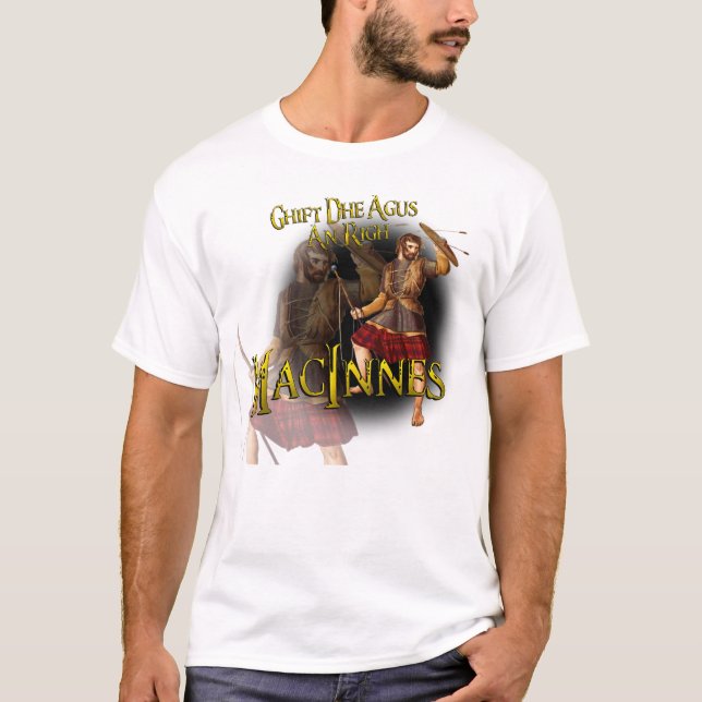 T-shirt Clan MacInnes Ghift Dhe Agus un Righ (Devant)