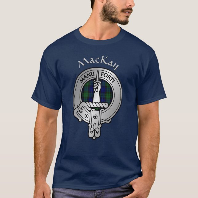 T-shirt Clan MacKay Crest & Tartan (Devant)