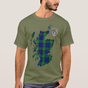 T-shirt Clan MacKay Tartan Map & Crest