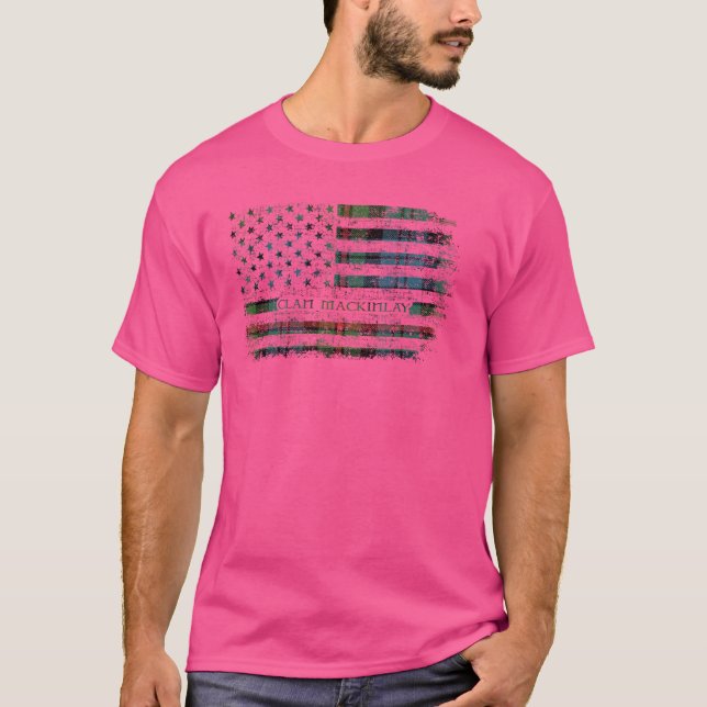 T-shirt Clan MacKinlay Drapeau écossais écossais Drapeau a (Devant)