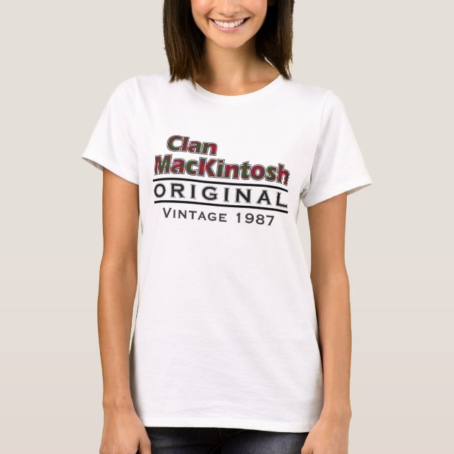 T-shirt Clan MacKintosh Personnaliser Vintage Votre annive (Devant)