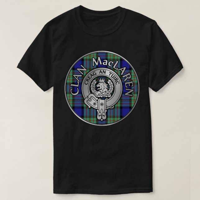 T-shirt Clan MacLaren Crest Tartan (Design devant)