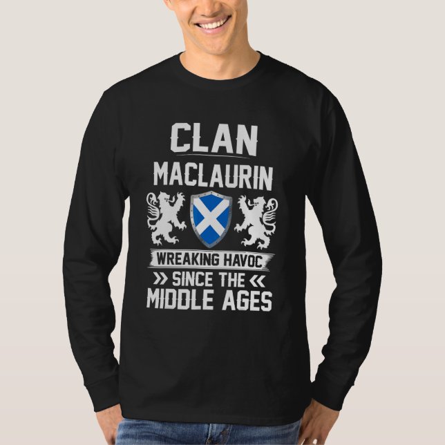 T-shirt Clan Maclaurin Scottish Family Clan Scotland Wreak (Devant)
